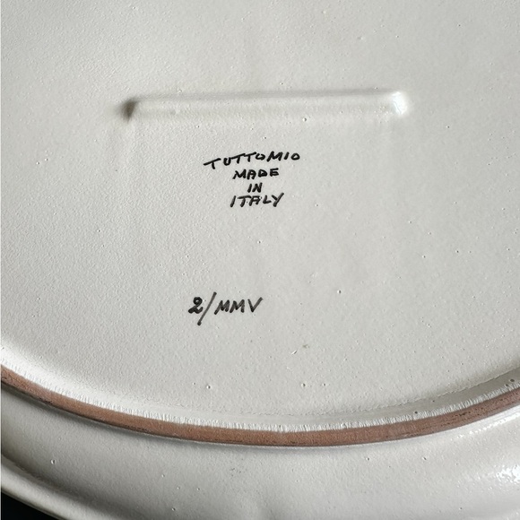 Italian Tutto Mio Oval Platter Artist Signed - Grapes - Picture 2 of 5